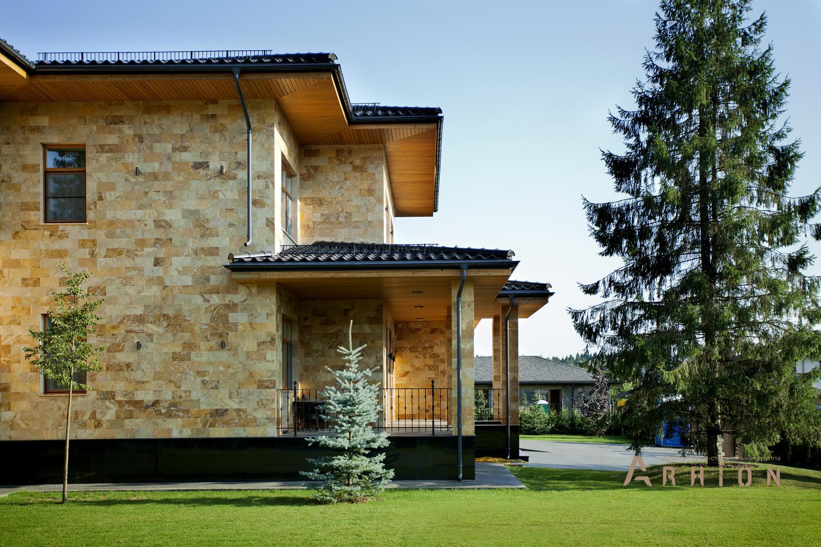 3. Проект двухэтажного дома в современном стиле с многоскатной кровлей, gk-05, площадью - 309 кв c терассой, гаражом